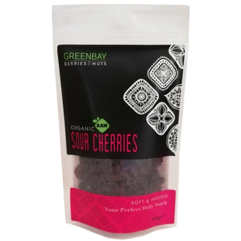 GREEN BAY Sour Cherries Raw αποξηραμένα (125γρ) Superfoods ,Ξηροί καρποί , αποξηραμένα φρούτα & σπόροι